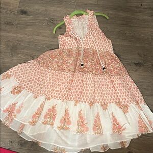 Ro's Garden Chic Floral Mini Dress - Pink and White